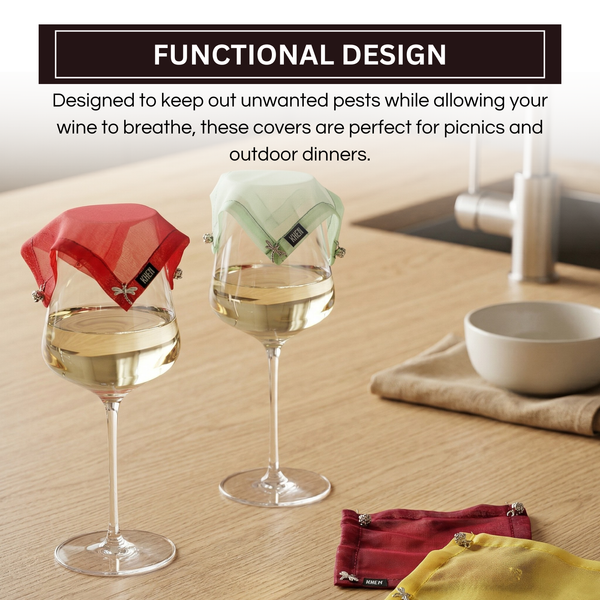 Weighted Outdoor Wine Glassware Covers, Set of 4