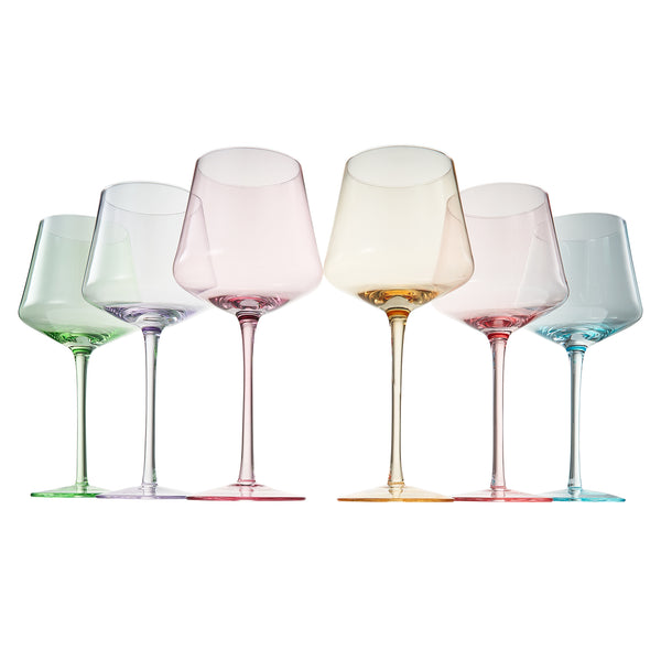 Monet Stemmed Wine Glassware, Set of 6