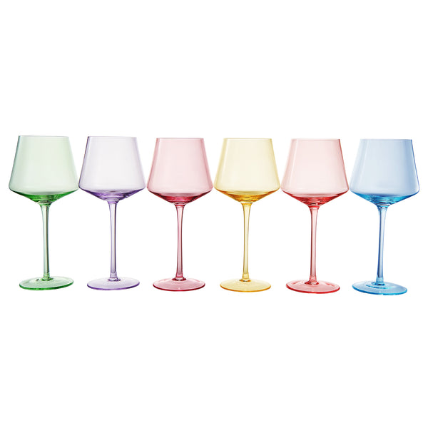 Monet Stemmed Wine Glassware, Set of 6