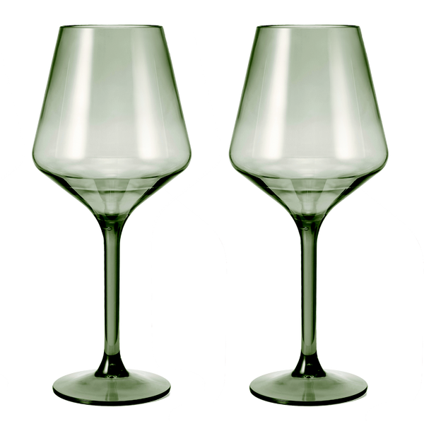 Saint Tropez Acrylic Stemmed Wine Glassware, Set of 2