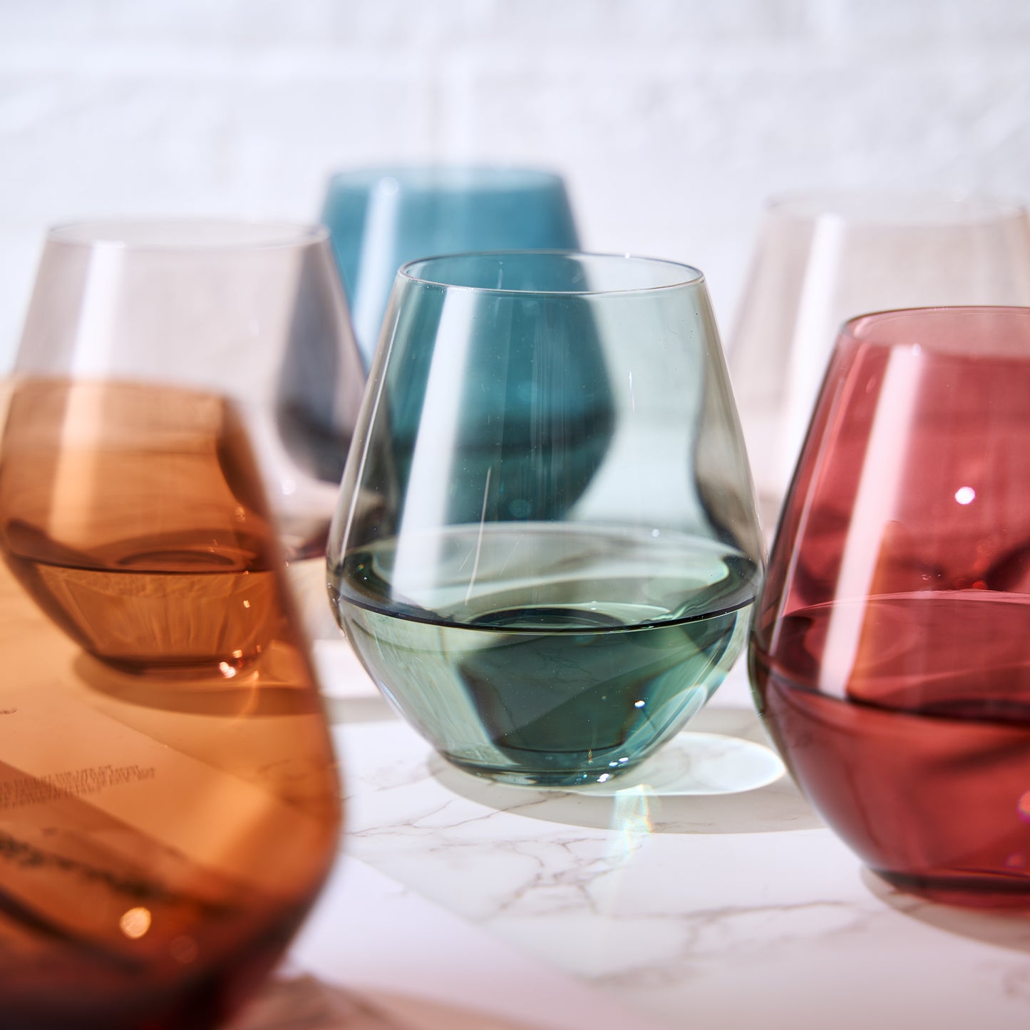 Tonal Stemless Wine Glassware, Set of 6