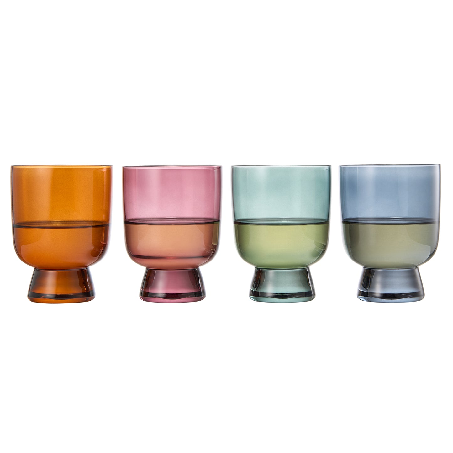 Tonal Stemless Cocktail Glassware, Set of 4