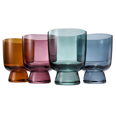 Tonal Lowball Cocktail Glassware, Set of 4