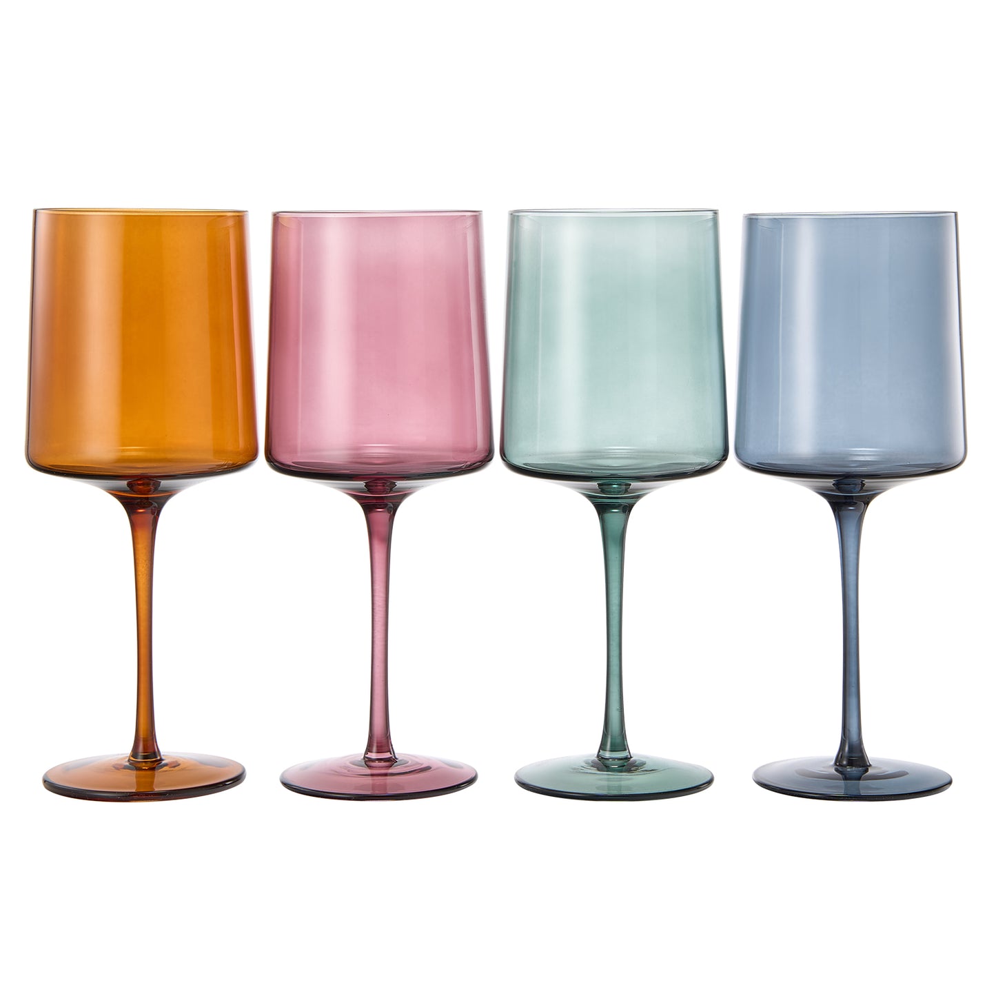 Tonal Square Wine Glassware, Set of 4