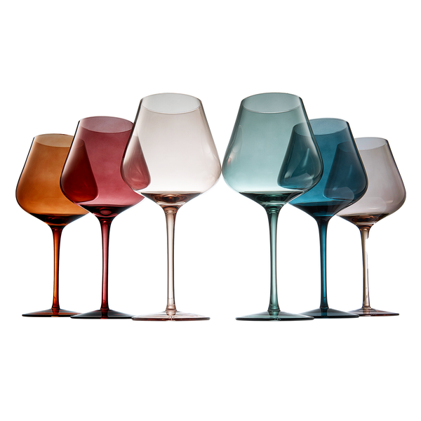 Tonal Stemmed Wine Glassware, Set of 6