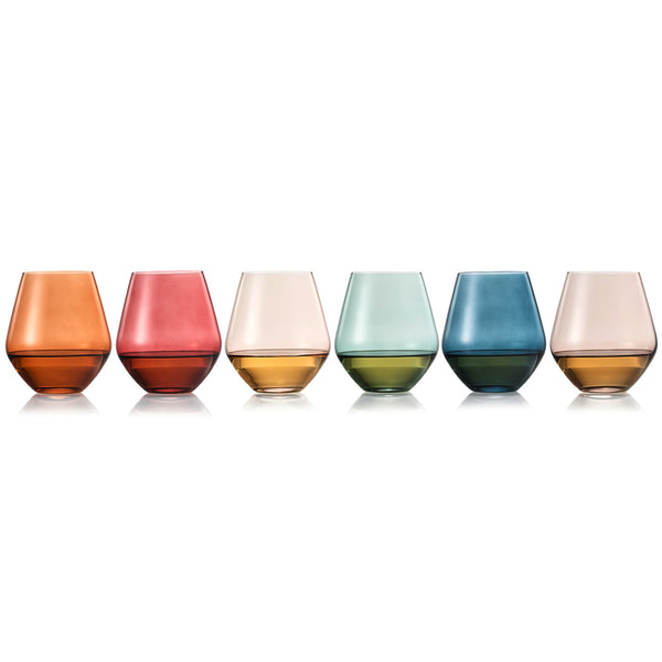 Tonal Stemless Wine Glassware, Set of 6