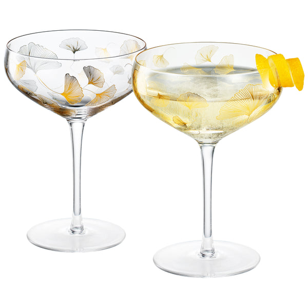 Trevi Champagne Coupe Cocktail Glassware, Set of 2