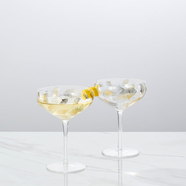 Trevi Champagne Coupe Cocktail Glassware, Set of 2