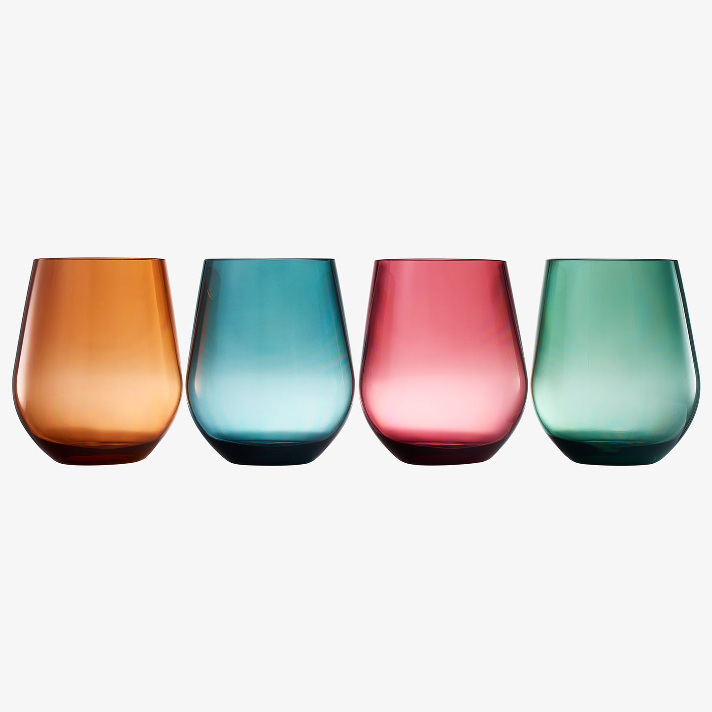Eze Stemless Wine Glassware, Unbreakable Acrylic, Set of 4