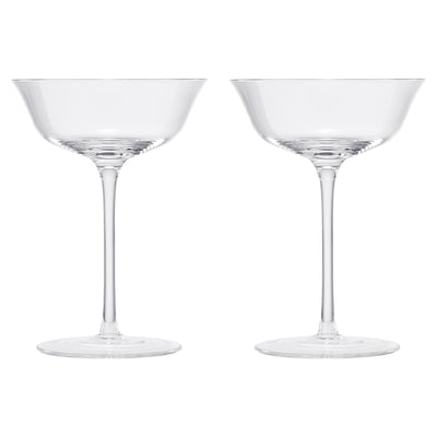Opera Nick & Nora Champagne Coupe, Cocktail Glassware, Set of 2