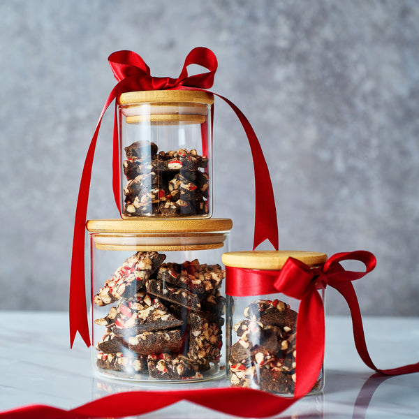 Dark Chocolate Peppermint Bark, Giftable Food Set