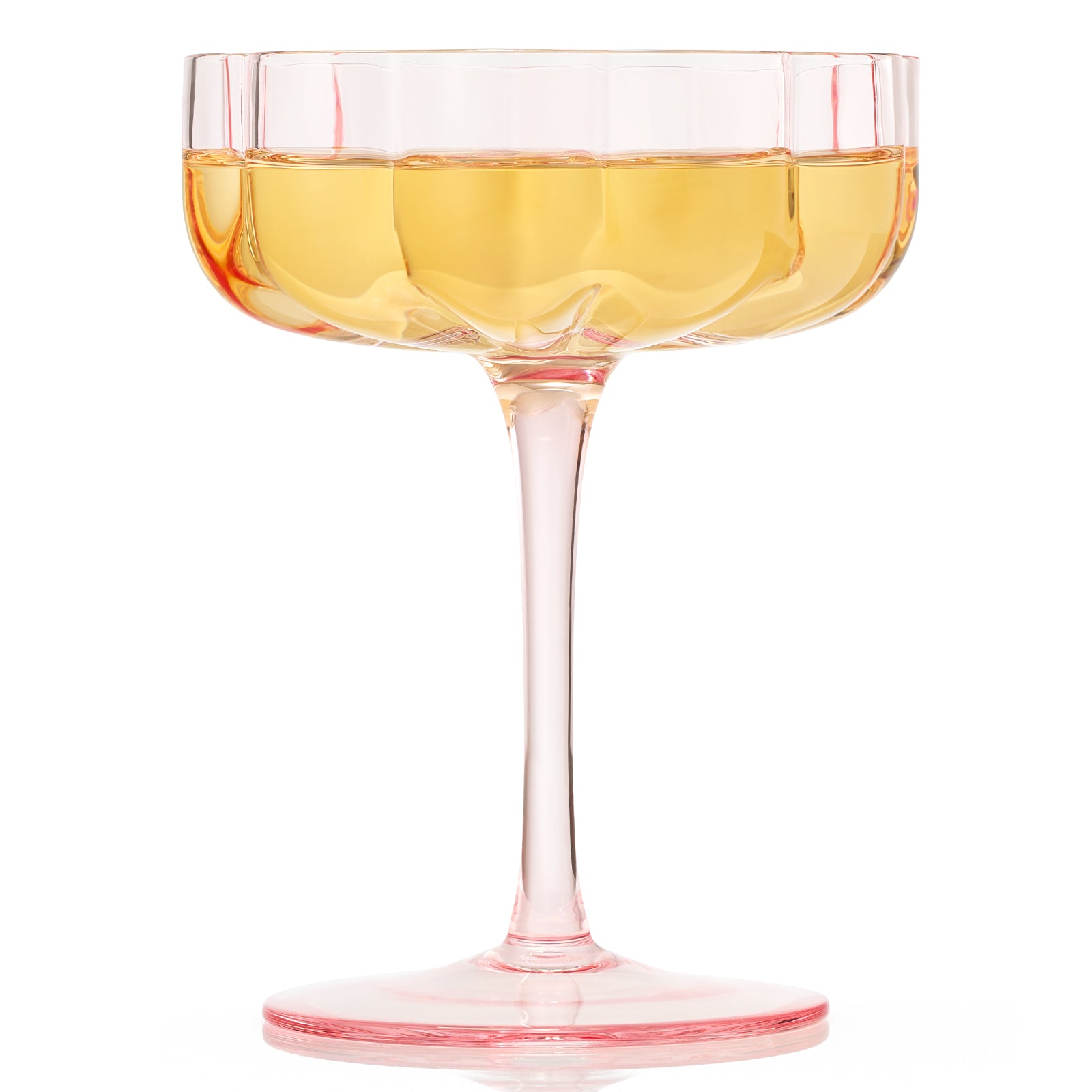 Pink & Gold Coupe Cocktail Glasses (Set of 2) | Holly Harwood