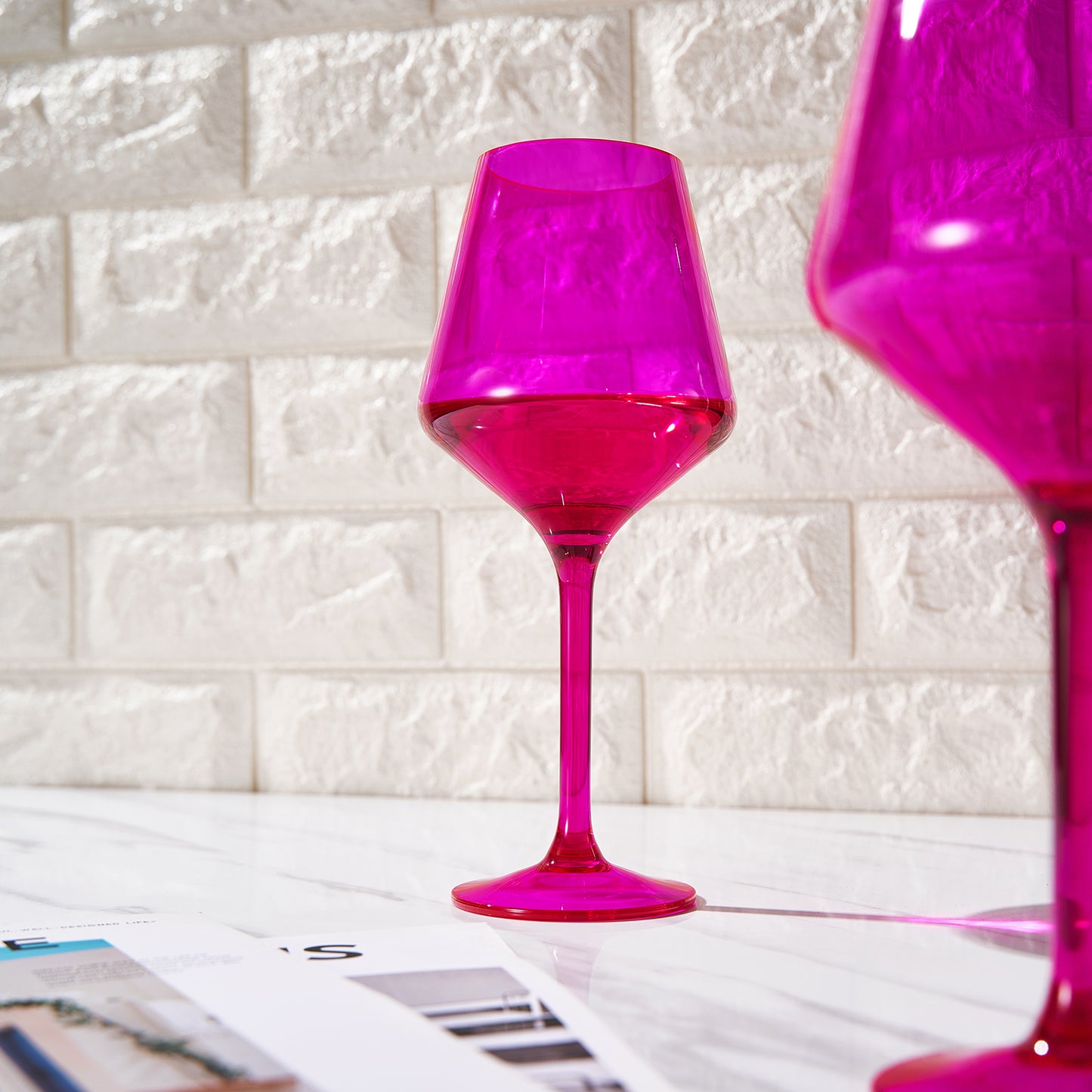 Valencia Wine Glassware, Unbreakable Acrylic, Set of 2