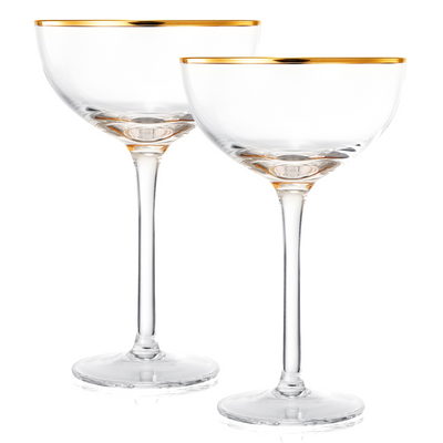 Palazzo Champagne Coupe, Cocktail Glassware, Set of 2