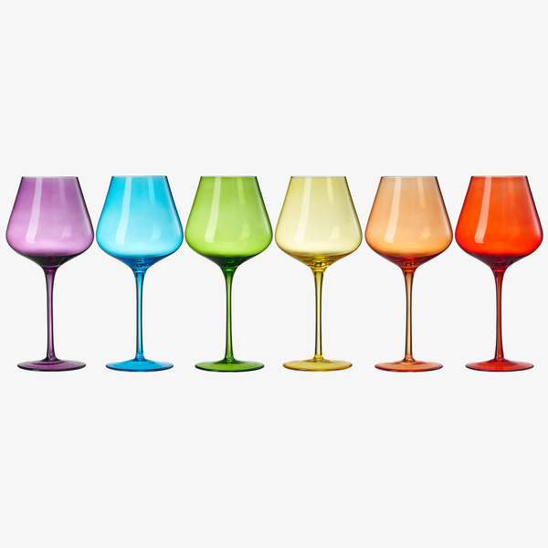 Stagioni Stemmed Wine Glassware, Set of 6, 