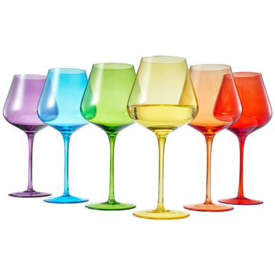 Stagioni Stemmed Wine Glassware, Set of 6, 