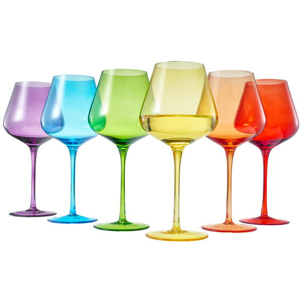 Stagioni Stemmed Wine Glassware, Set of 6, 