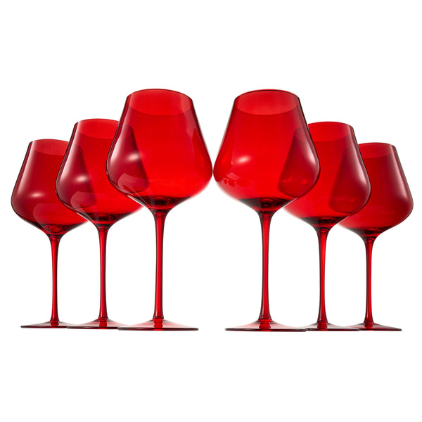 Stagioni Stemmed Wine Glassware, Set of 6, 