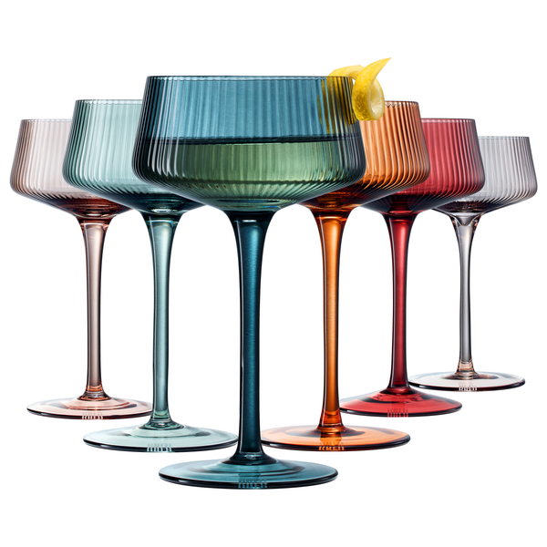 Tonal Martini Cocktail Glassware, Set of 6