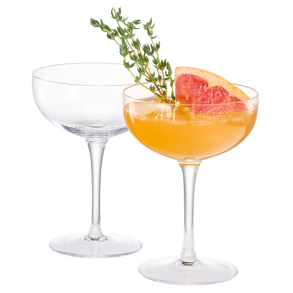 Classica Champagne Coupe Cocktail Glassware, Set of 2