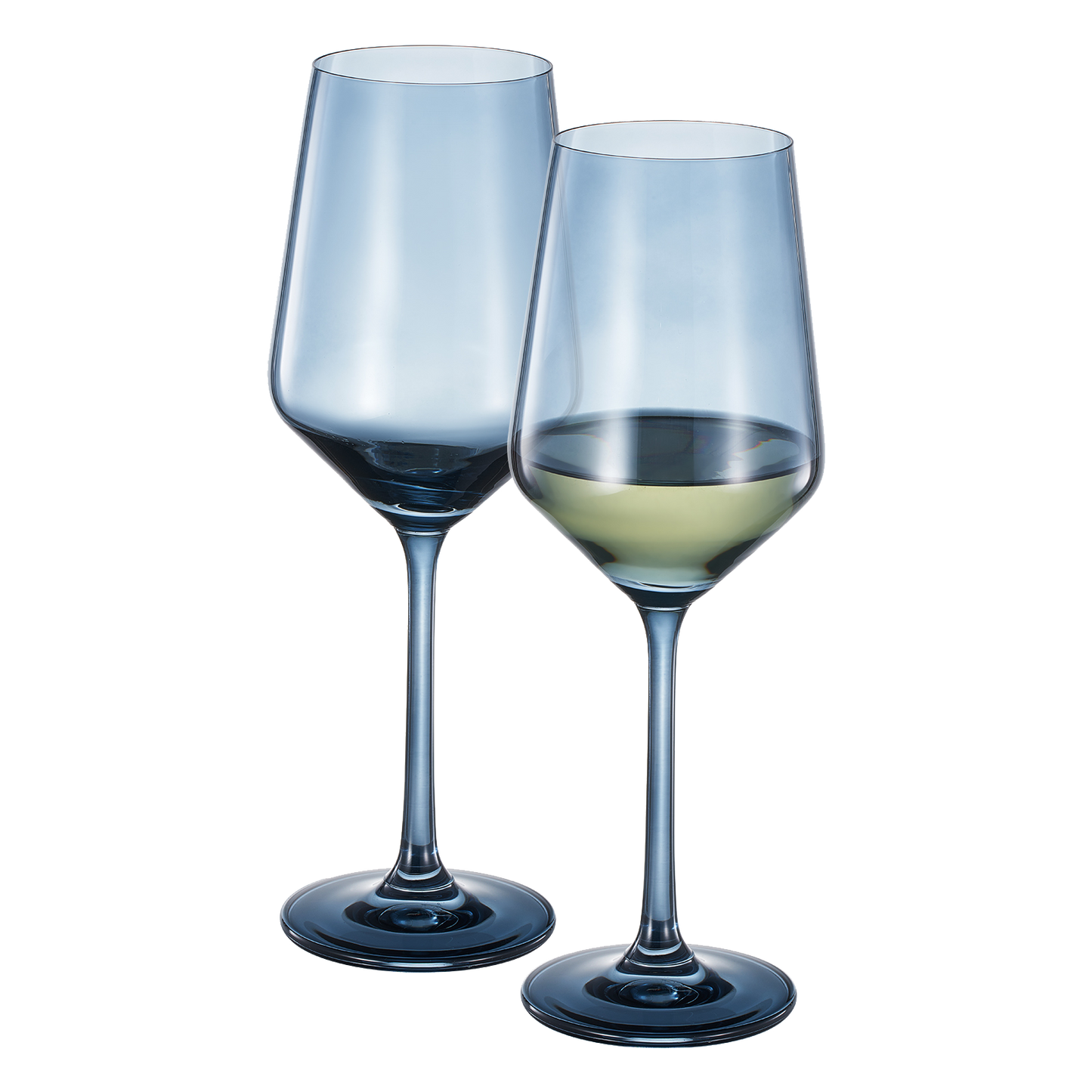 Tonal Wine Glassware, Cloudy Blue, Set of 2