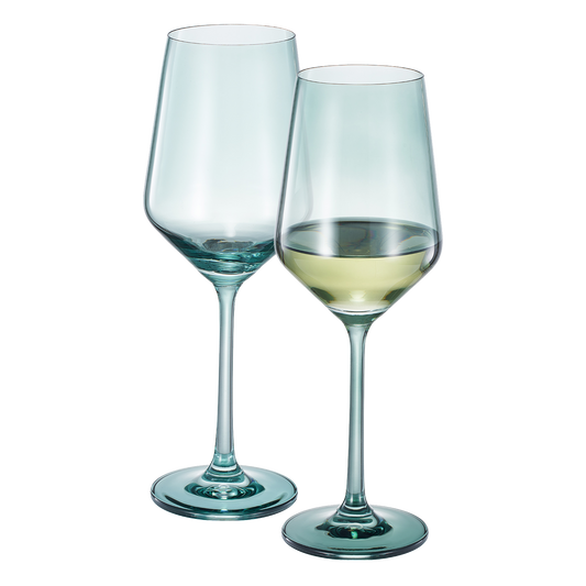 Tonal Wine Glassware, Forest Green, Set of 2