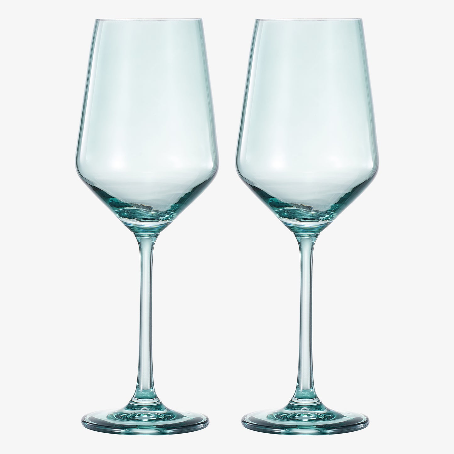 Tonal Colored Wine Glassware, Forest Green, Set of 2