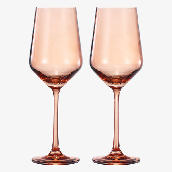 Tonal Stemmed Wine Glassware, Green, Set of 2