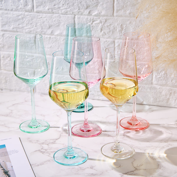 Colorata Stemmed Wine Glassware, Set of 6