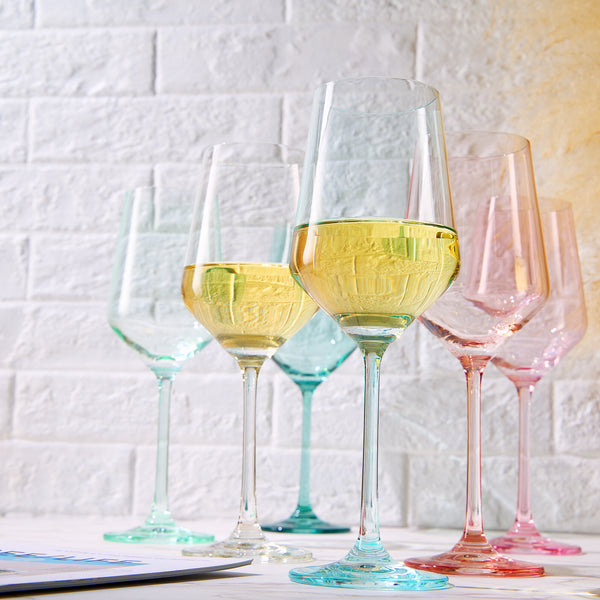 Colorata Stemmed Wine Glassware, Set of 6