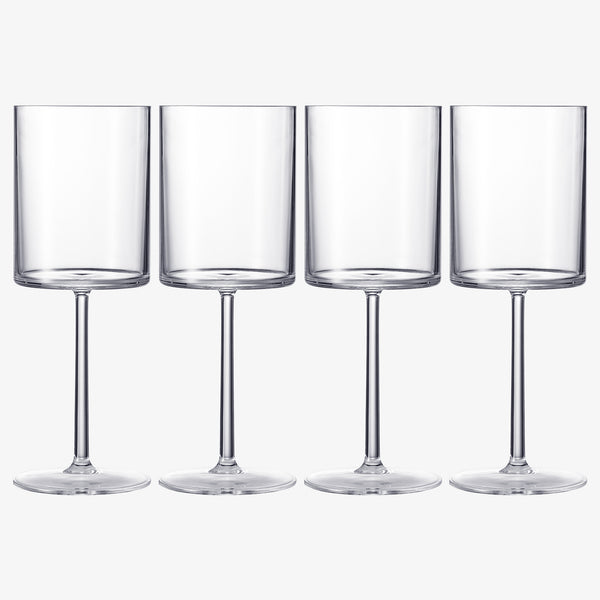 Barcelona Acrylic Stemmed Wine Glassware, Set of 4