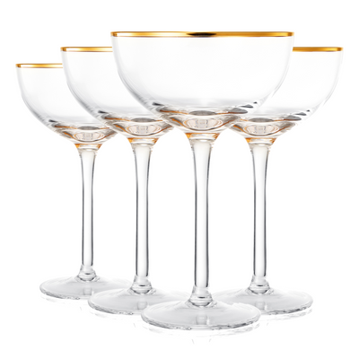 Palazzo Champagne Coupe, Cocktail Glassware, Set of 4