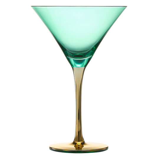 Deco Martini Glassware, Set of 2