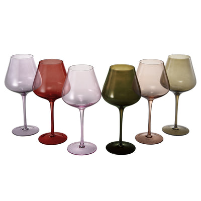 Stagioni Stemmed Wine Glassware, Set of 6, 