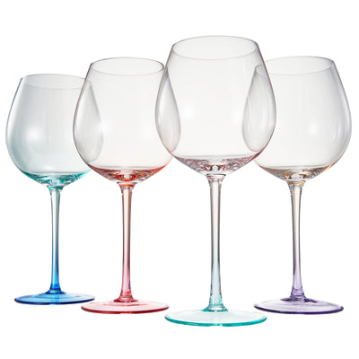 Alba Balloon Stemmed Wine Glassware, Set of 4