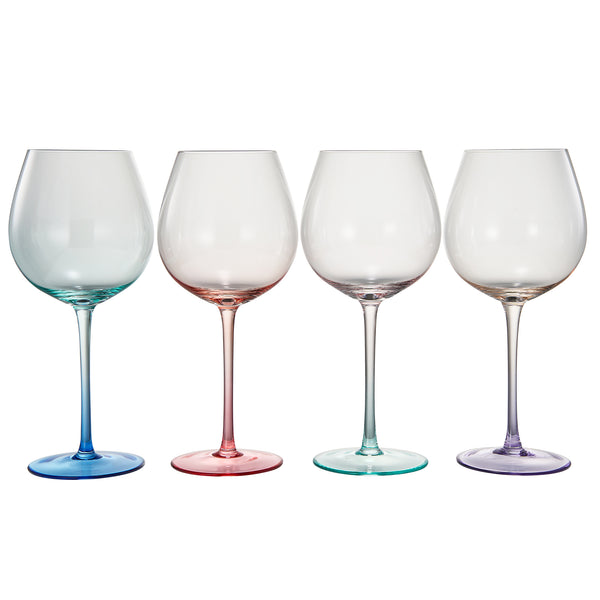 Alba Balloon Stemmed Wine Glassware, Set of 4