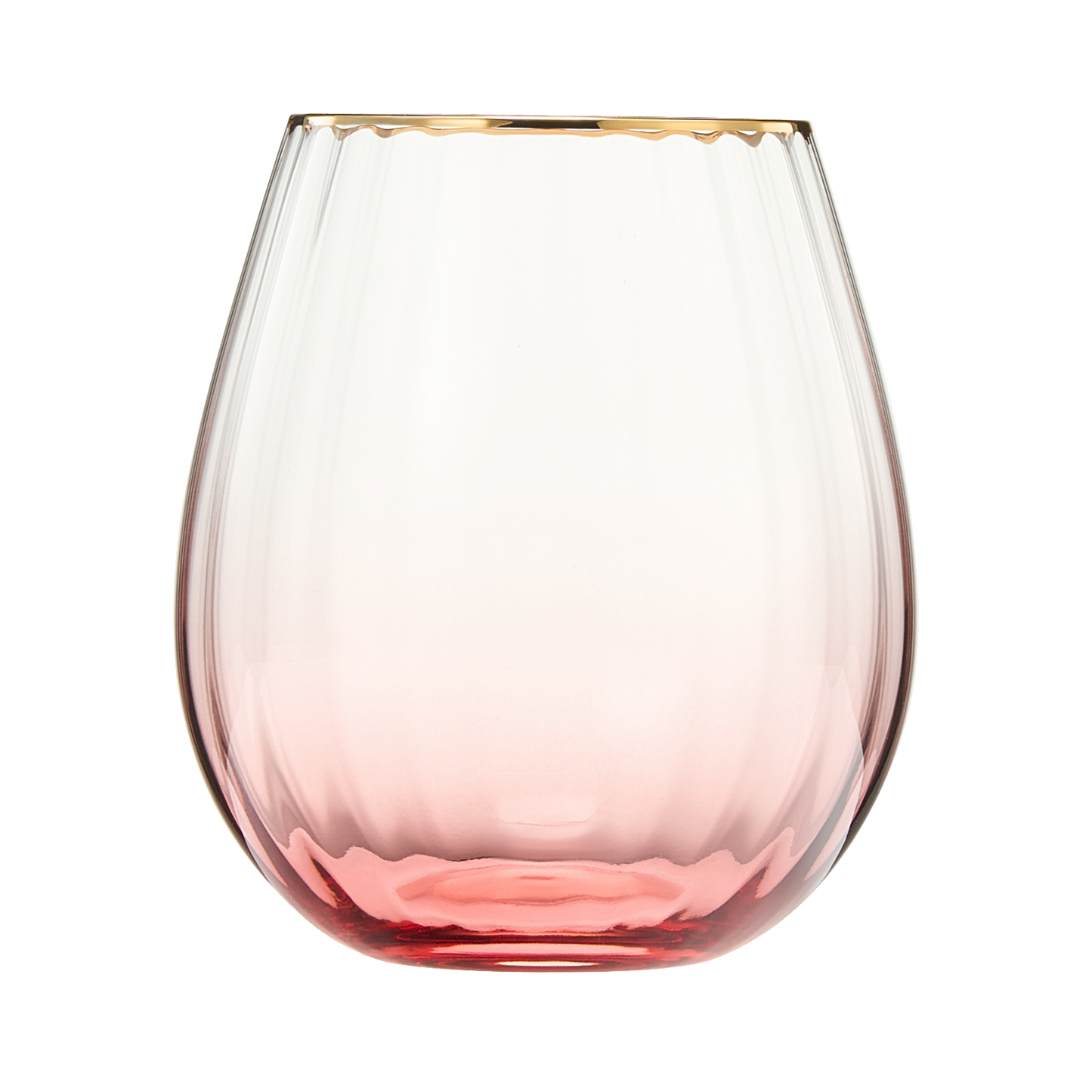 Waterfall Stemless Wine Glassware, Set of 2