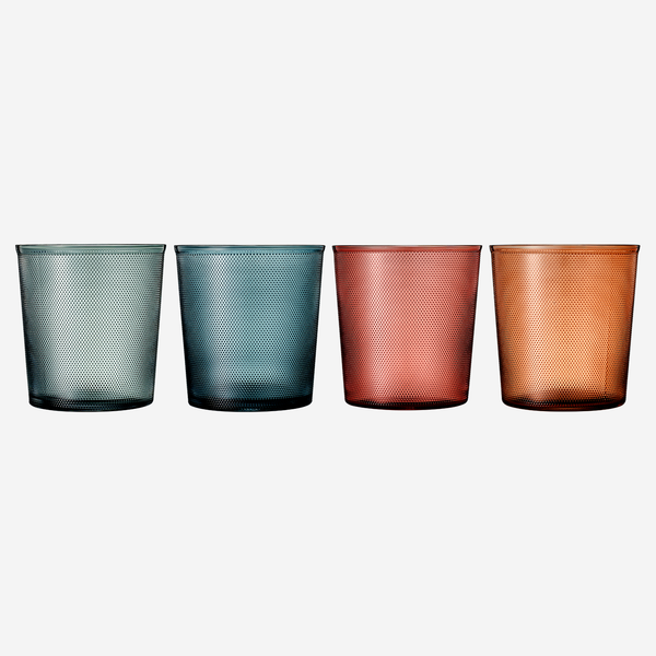 Tonal Lowball Tumbler Glassware, Set of 4