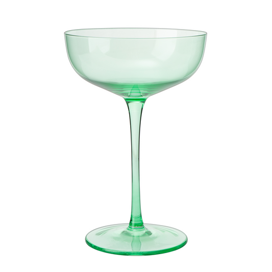Vicolo Coupe Cocktail Glassware, Set of 4, Green