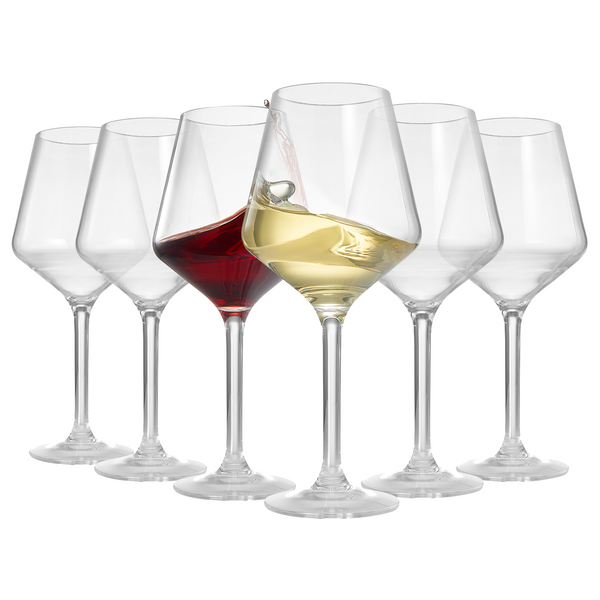 Barcelona Acrylic Stemmed Wine Glassware, Set of 6