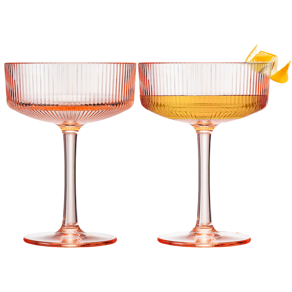 Madrid Acrylic Champagne Coupe Cocktail Glassware, Set of 2