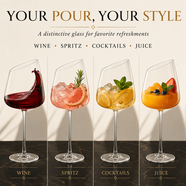 Colosseum Stemmed Wine Glassware, Set of 2