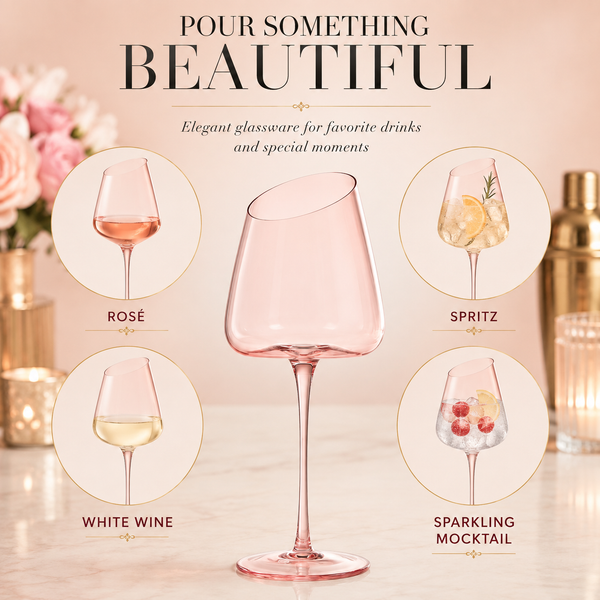 Colosseum Stemmed Wine Glassware, Set of 2