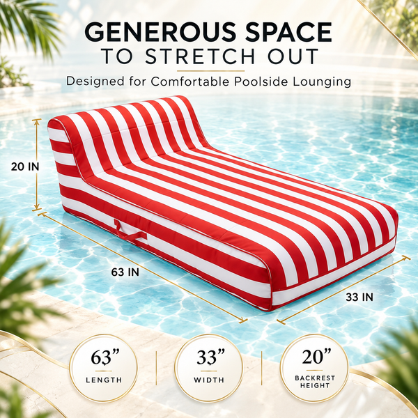 Nautical Crimson Pool Float Lounger