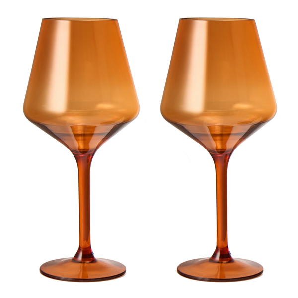 Saint Tropez Acrylic Stemmed Wine Glassware, Set of 2