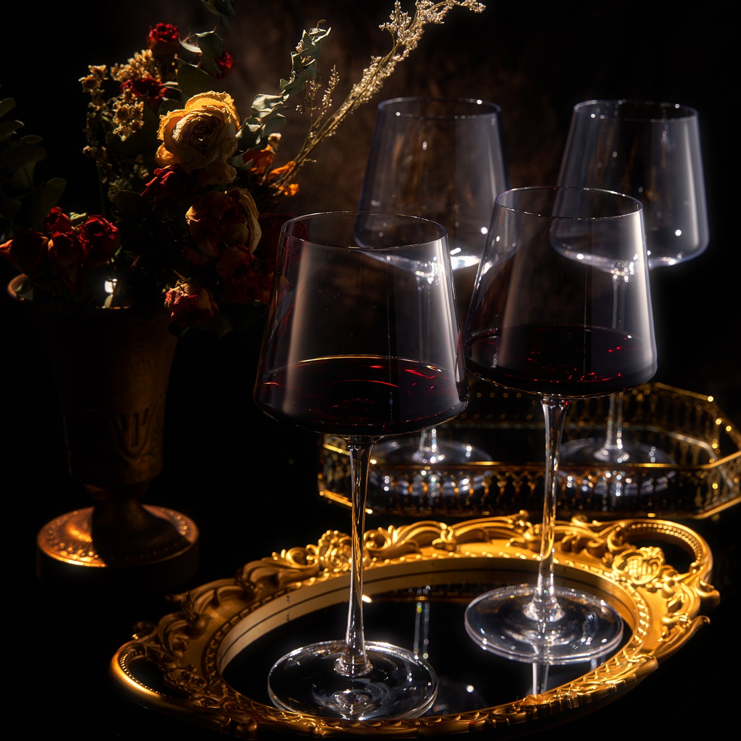 Classica Red Wine Glassware, Set of 4