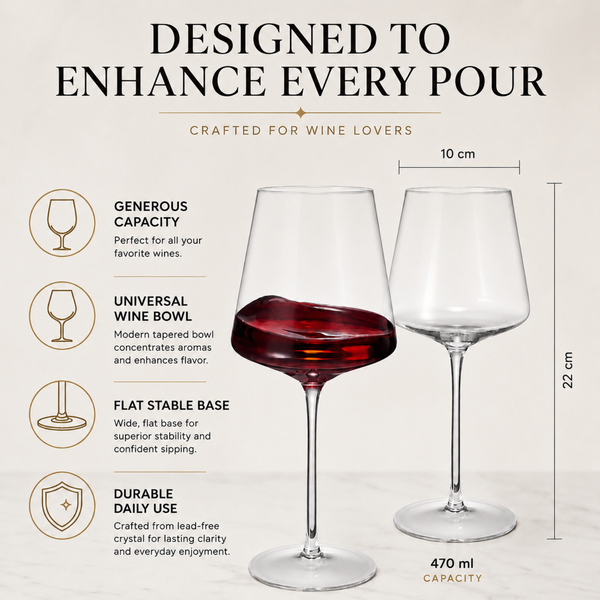 Classica Stemmed Wine Glassware, Set of 2
