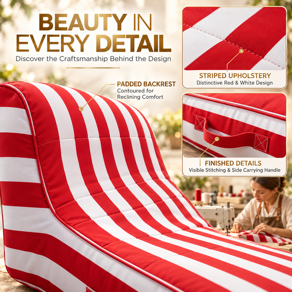 Nautical Crimson Pool Float Lounger