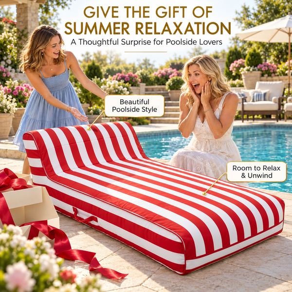 Nautical Crimson Pool Float Lounger