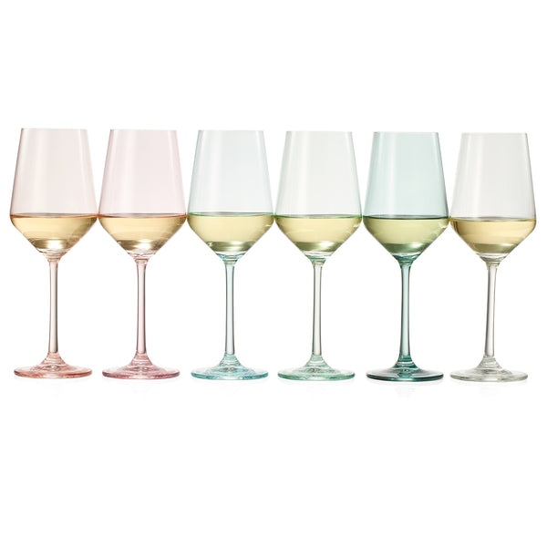 Colorata Stemmed Wine Glassware, Set of 6